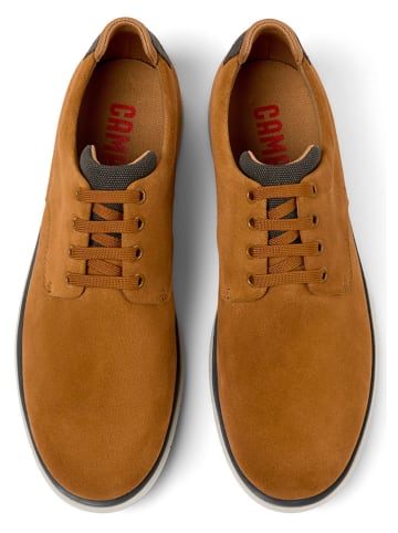 Camper Leder-Schnürschuhe in Hellbraun