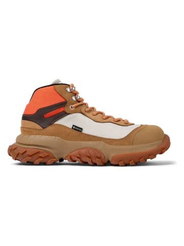 Camper Leren boots lichtbruin/crème