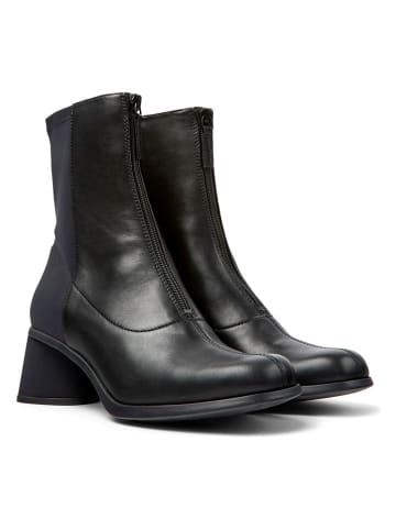 Camper Leren enkellaarzen zwart/kaki