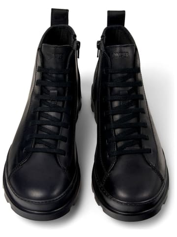 Camper Skórzane botki w kolorze czarnym