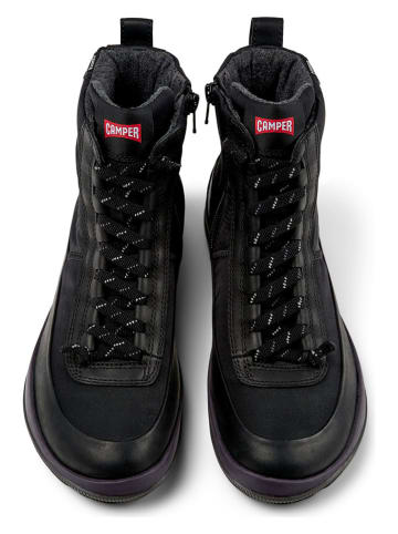 Camper Leder-Boots in Schwarz