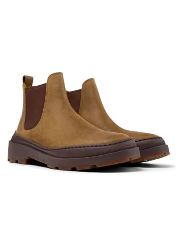Camper Leder-Chelsea-Boots in Hellbraun