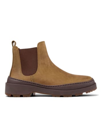 Camper Leder-Chelsea-Boots in Hellbraun