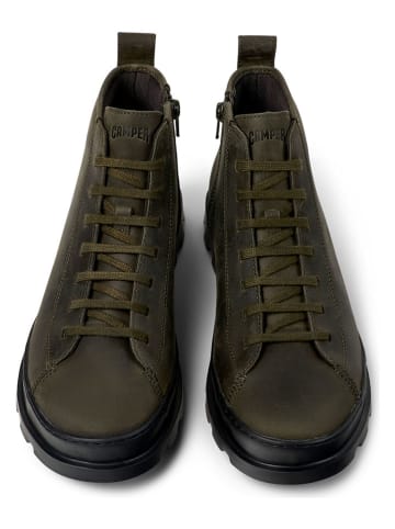 Camper Leren boots kaki