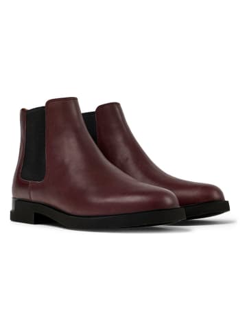 Camper Leder-Chelsea-Boots in Braun/ Schwarz