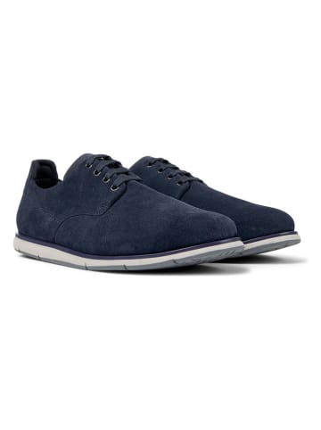 Camper Leder-Schnürschuhe in Dunkelblau