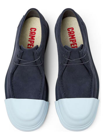 Camper Leder-Schnürschuhe in Blau/ Hellblau