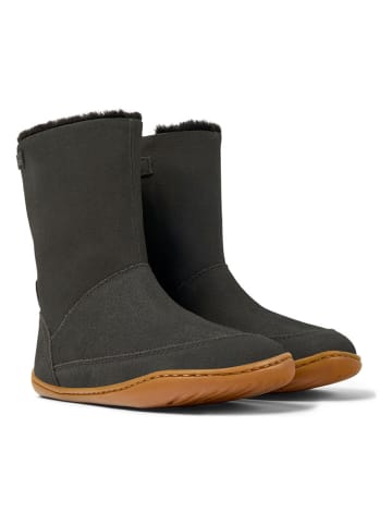 Camper Skórzane botki w kolorze szarym