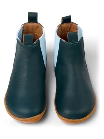 Camper Skórzane sztyblety w kolorze niebiesko-błękitnym