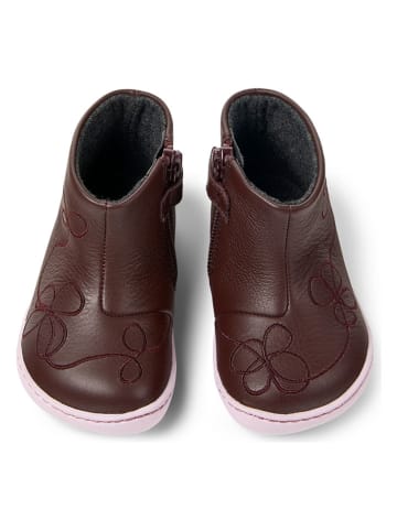 Camper Leder-Ankle-Boots in Braun