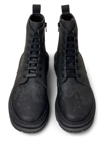 Camper Leren boots zwart/kaki