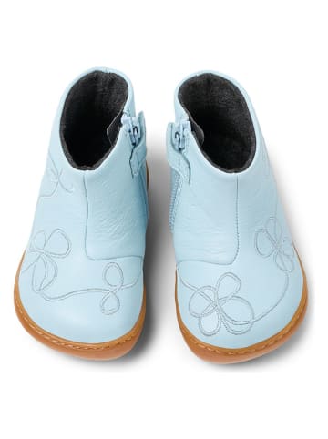 Camper Leren enkelboots lichtblauw