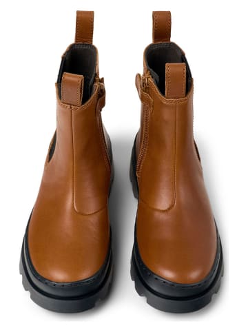 Camper Leder-Boots in Hellbraun/ Schwarz