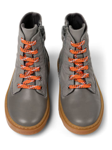 Camper Leder-Boots in Grau