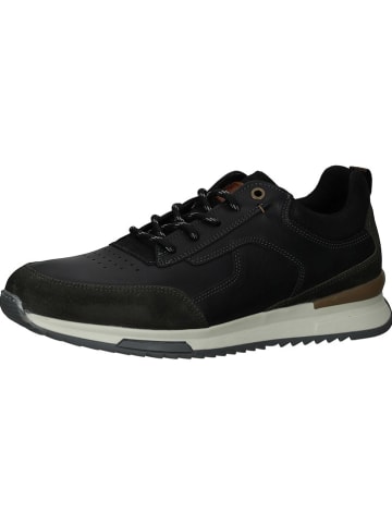 Bullboxer Leder-Sneakers in Schwarz