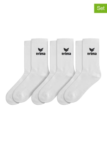 erima 3er-Set: Sportsocken in Weiß