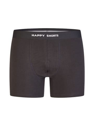 Happy Shorts 2er-Set: Boxershorts in Schwarz/ Grau