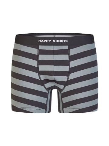 Happy Shorts 2er-Set: Boxershorts in Schwarz/ Grau