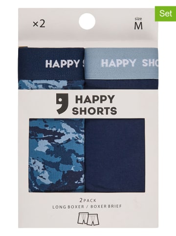 Happy Shorts Bokserki (2 pary) w kolorze granatowym