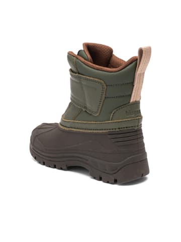bisgaard Leder-Boots "Pixie" in Braun/ Khaki