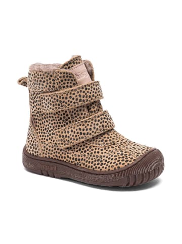 bisgaard Skórzane botki "Ellis" w kolorze czarno-beżowym