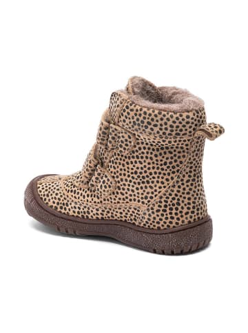 bisgaard Skórzane botki "Ellis" w kolorze czarno-beżowym