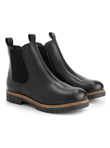 TRAVELIN' Leren chelseaboots zwart