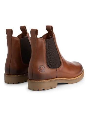 TRAVELIN' Leren chelseaboots lichtbruin
