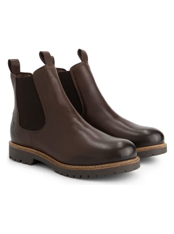 TRAVELIN' Leder-Chelsea-Boots in Braun