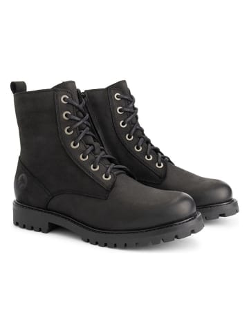 TRAVELIN' Leren boots zwart