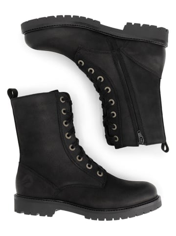 TRAVELIN' Leren boots zwart
