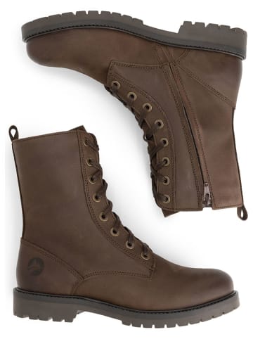 TRAVELIN' Leren boots bruin