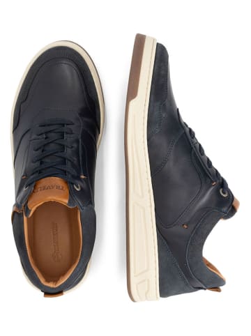 TRAVELIN' Leren sneakers donkerblauw
