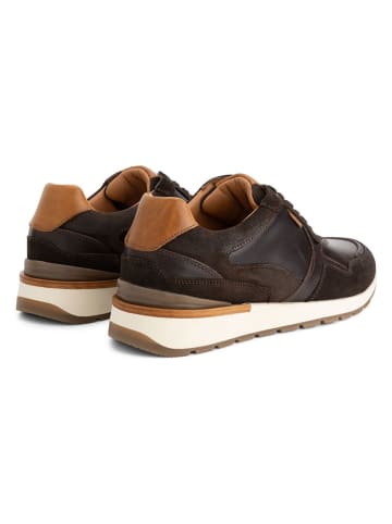 TRAVELIN' Leder-Sneakers in Braun