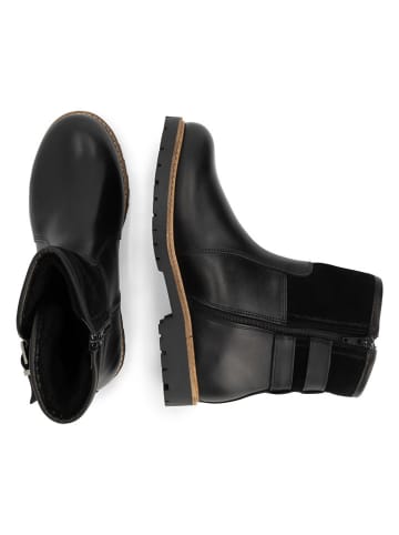 TRAVELIN' Skórzane botki w kolorze czarnym