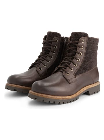TRAVELIN' Leder-Boots in Braun