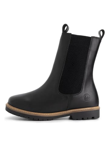 TRAVELIN' Leren chelseaboots zwart