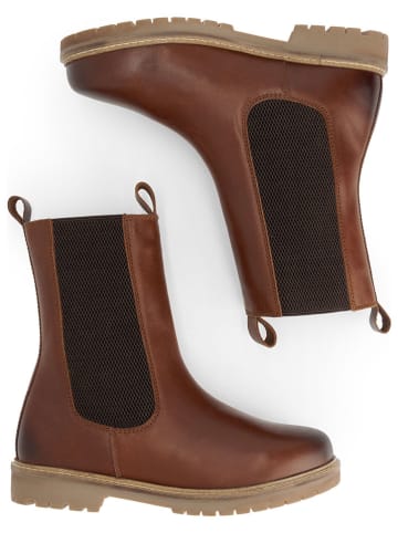 TRAVELIN' Leren chelseaboots lichtbruin