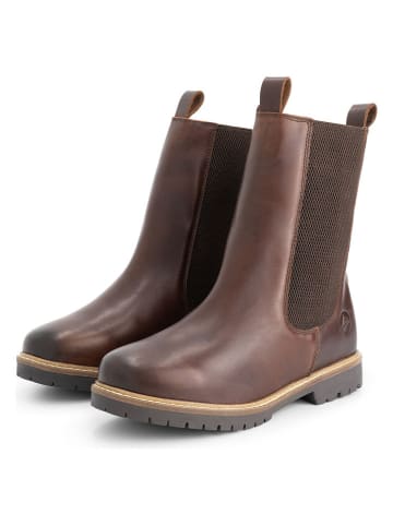 TRAVELIN' Leren chelseaboots bruin