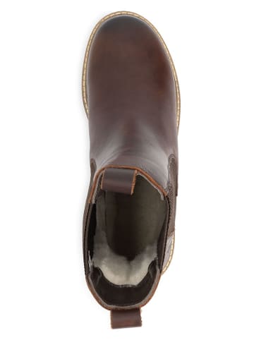 TRAVELIN' Leder-Chelsea-Boots in Braun