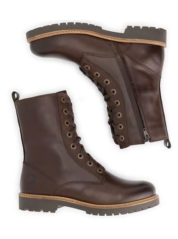 TRAVELIN' Skórzane botki w kolorze brązowym