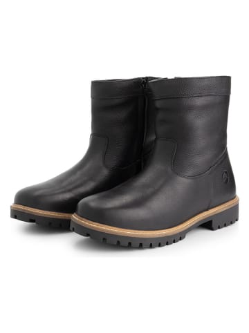 TRAVELIN' Leren boots zwart