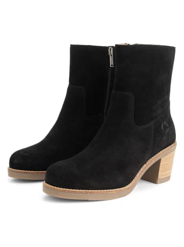 TRAVELIN' Leren enkellaarzen zwart