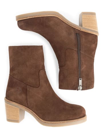 TRAVELIN' Leder-Stiefeletten in Hellbraun