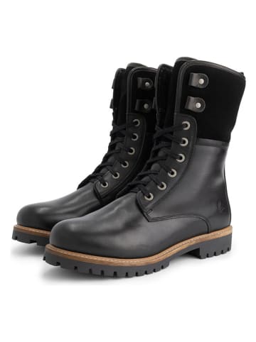 TRAVELIN' Skórzane botki w kolorze czarnym