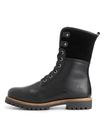 TRAVELIN' Leren boots zwart