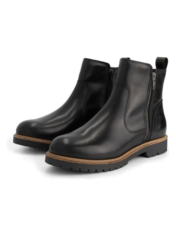 TRAVELIN' Leren boots zwart