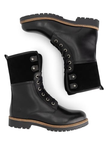 TRAVELIN' Leren boots zwart