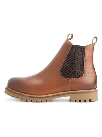 TRAVELIN' Leren chelseaboots lichtbruin