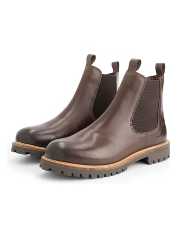 TRAVELIN' Leren chelseaboots bruin